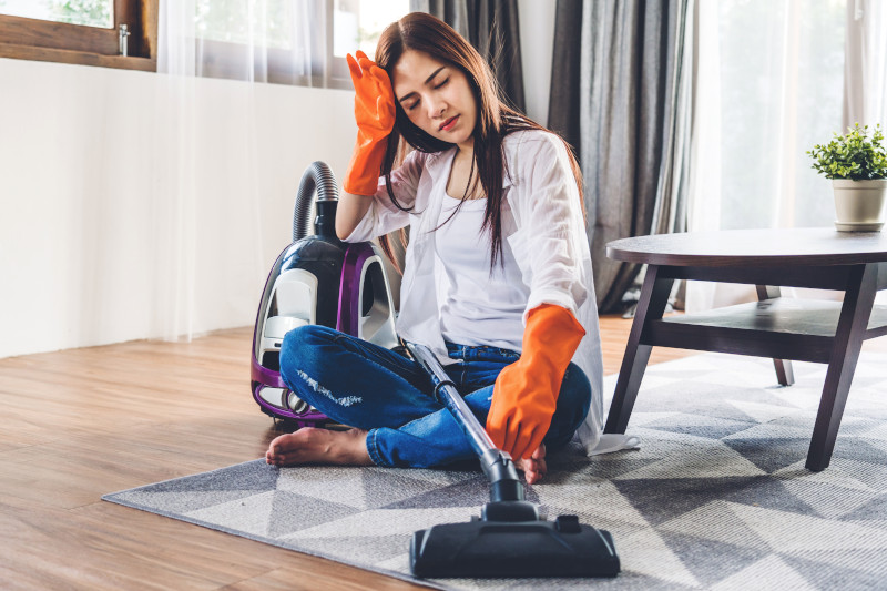 cute girl carpet cleaning santa barbara image